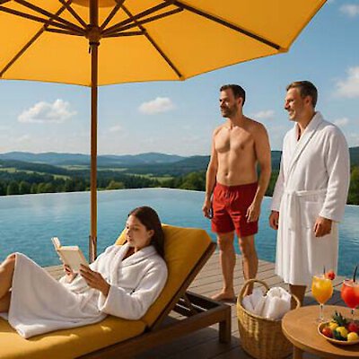 Hotel mit Pool im Bayerischen Wald (AI)